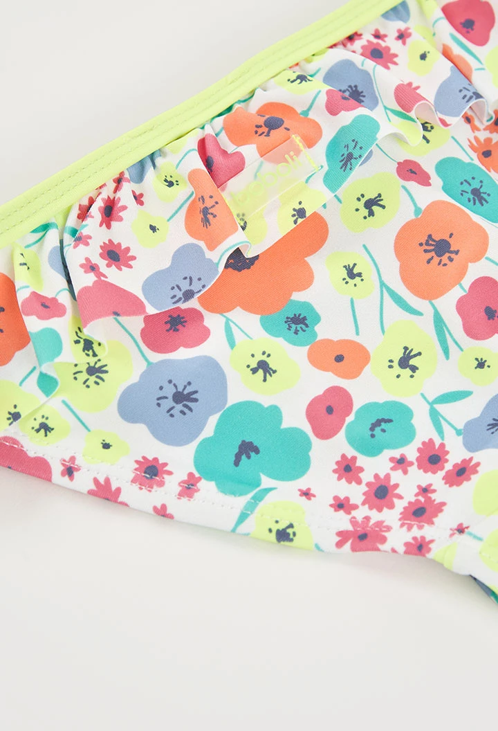 Banyador nena estampat flors UPF50+