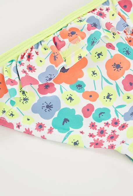 Fato de banho para menina com estampado floral UPF50+