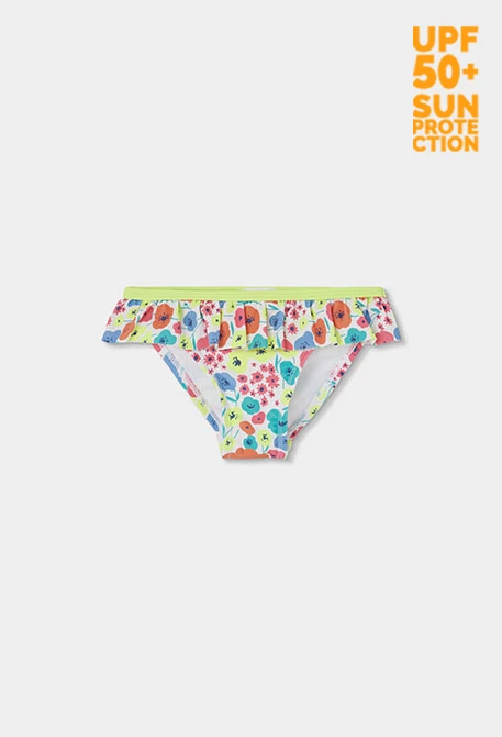 Fato de banho para menina com estampado floral UPF50+