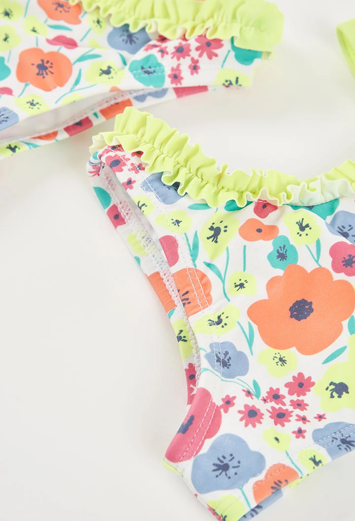 Bikini con estampado flores UPF50+