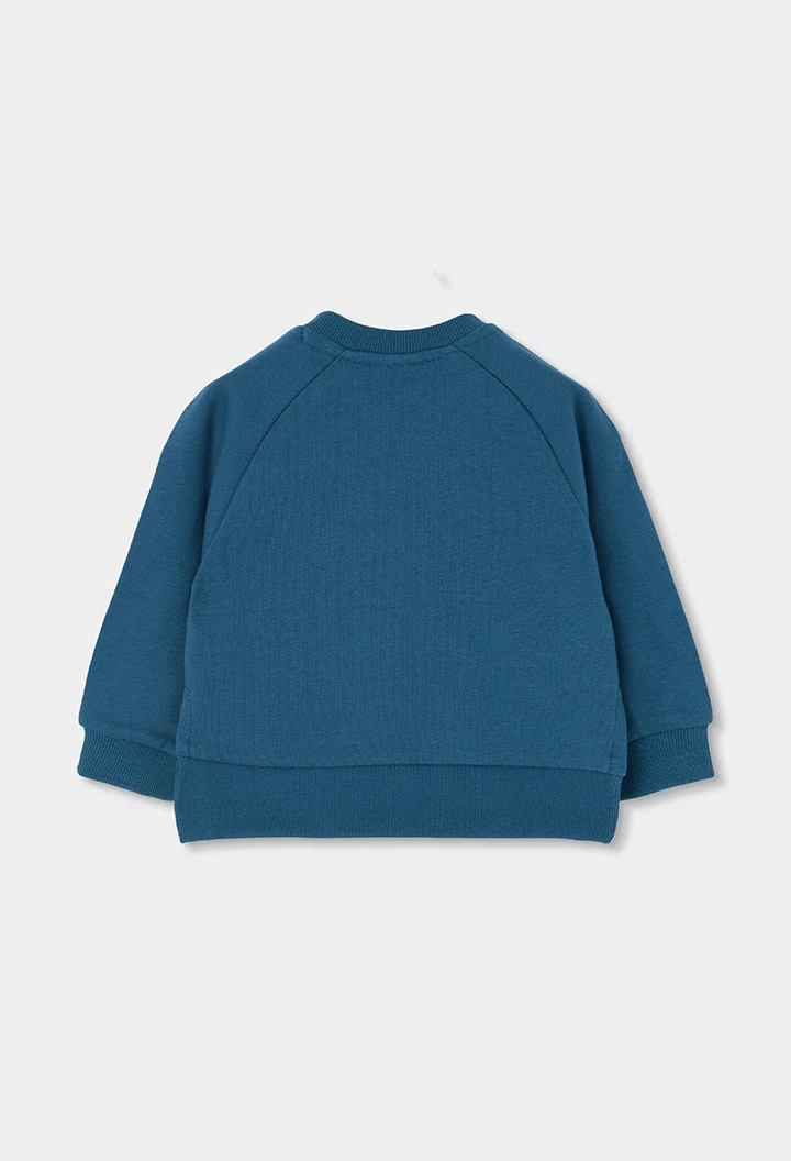 Sweatshirt felpa menina verde estampado flores