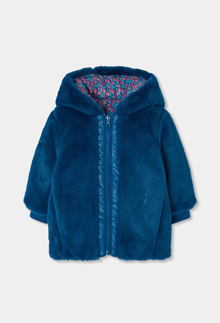 Parka reversível tecido técnico menina verde