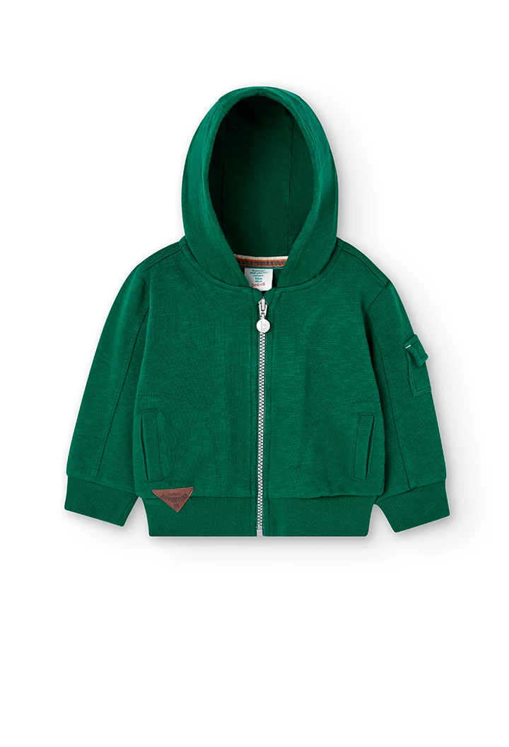 Fleece jacket flame for baby boy -BCI