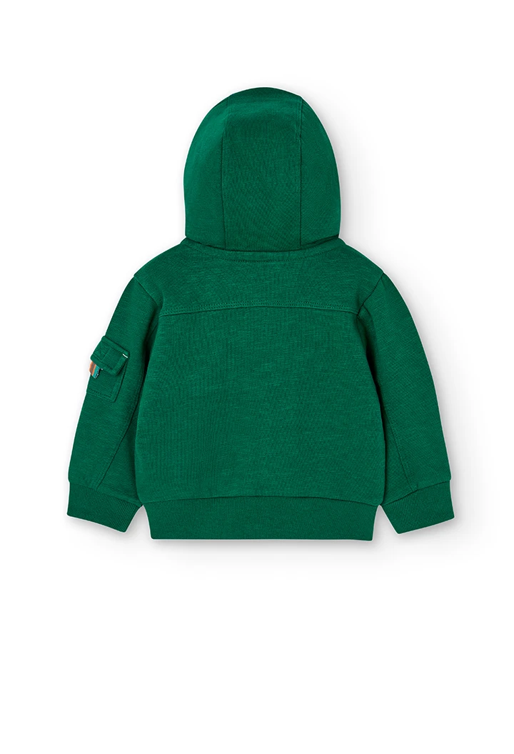 Fleece jacket flame for baby boy -BCI