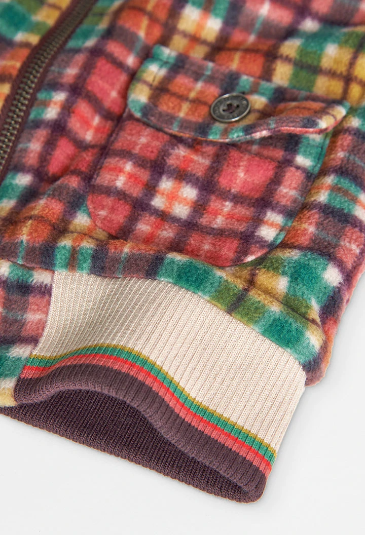 Veste en polaire a carreaux pour bébé garçon