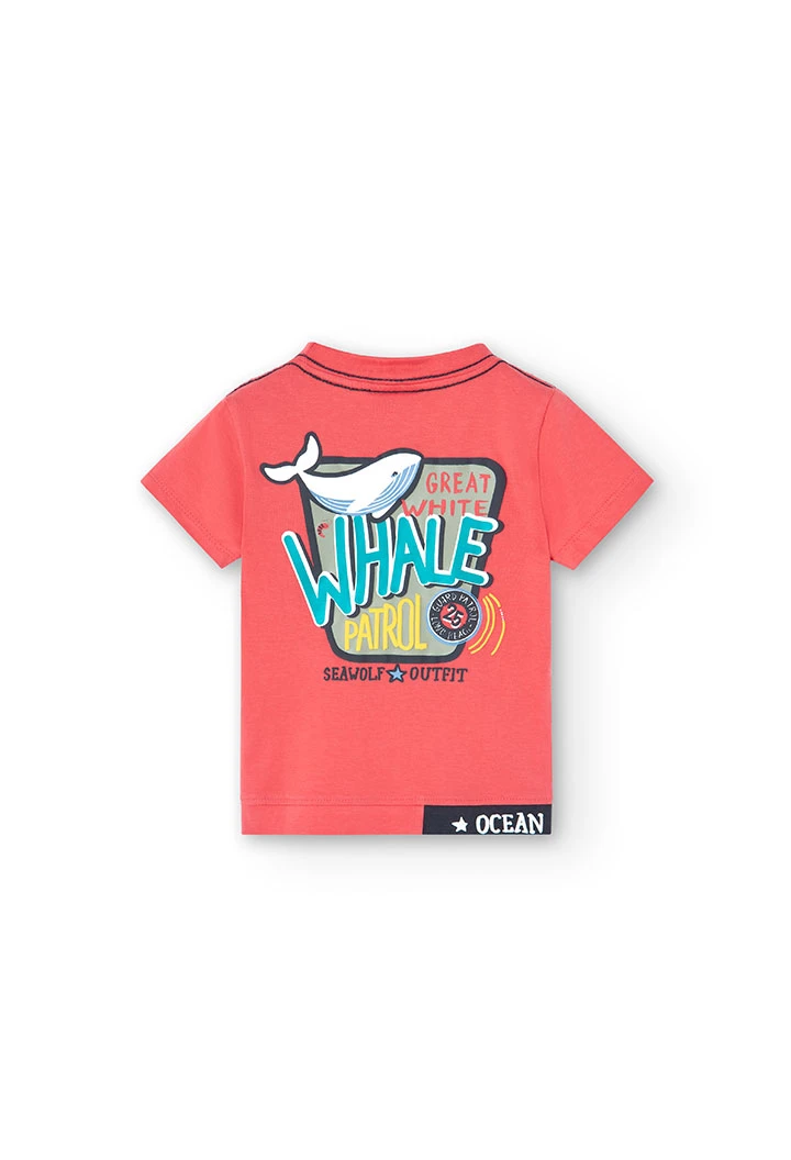 Strick-Shirt für Baby-Jungen in Farbe Rot