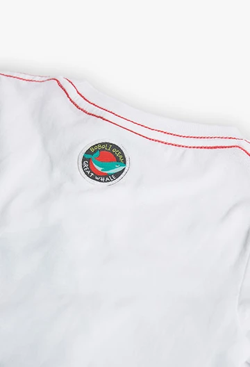 T-shirt en tricot pour bébé garçon en blanc