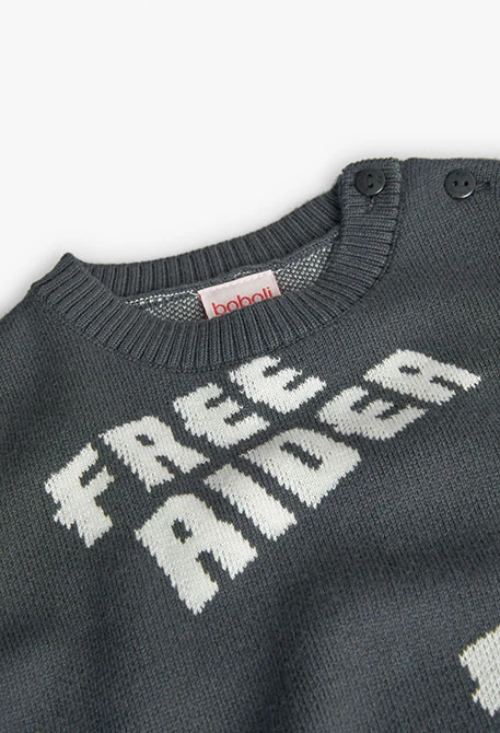 Pullover für Baby-Jungen in Grau