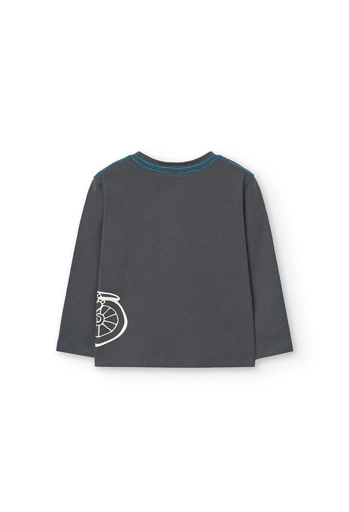 T-shirt en tricot pour bébé garçon en gris