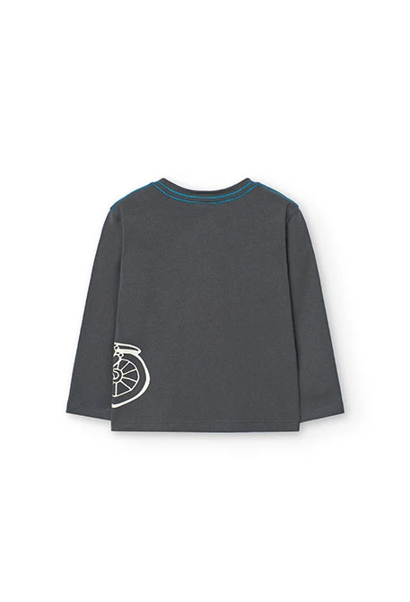 Maglietta in maglia per bambino in grigio