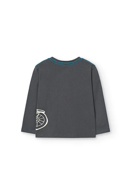 Camiseta de punto para bebé niño en  gris