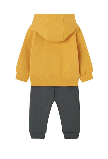 Conjunto de sudadera y pantalón felpa para bebé niño en amarillo