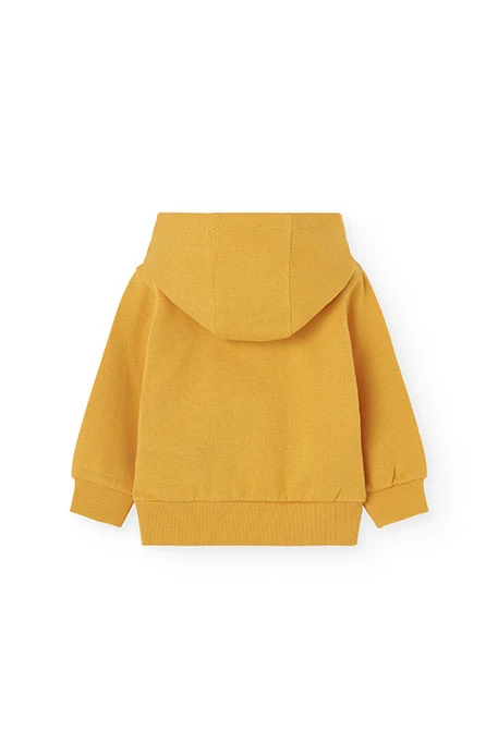 Conjunto de sudadera y pantalón felpa para bebé niño en amarillo