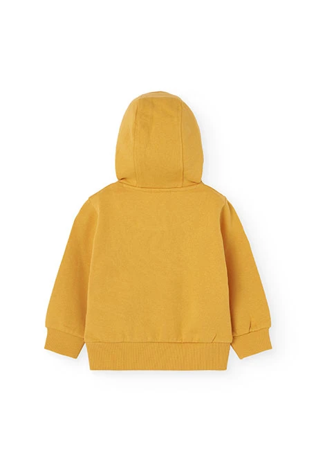 Conjunto de sudadera y pantalón felpa para bebé niño en amarillo