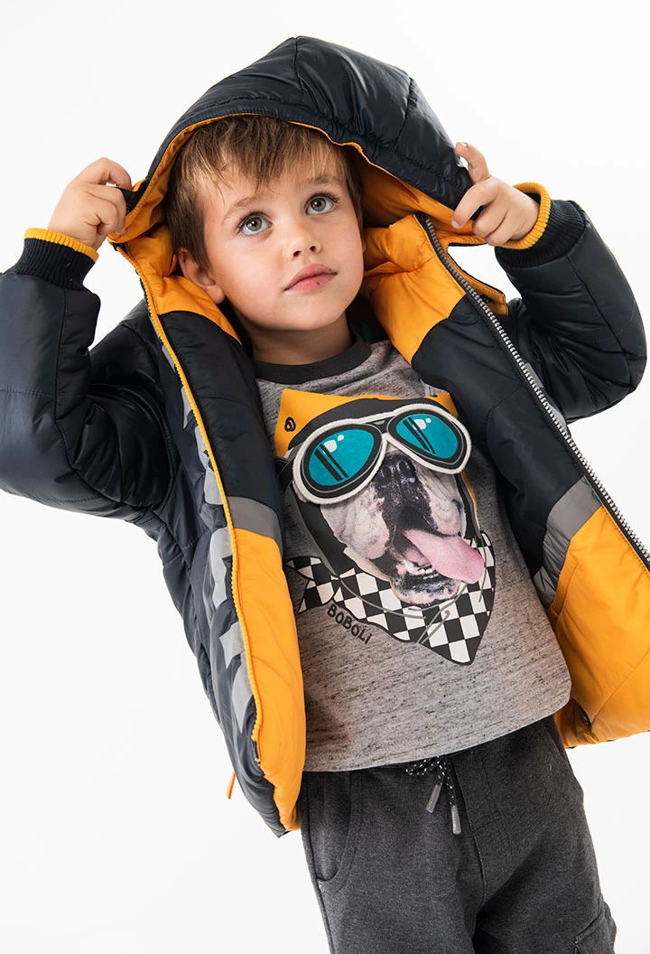 Sweatshirt für Baby-Jungen in Grau mit Aufdruck