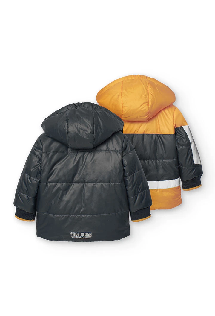 Parka reversibile per bambino in giallo