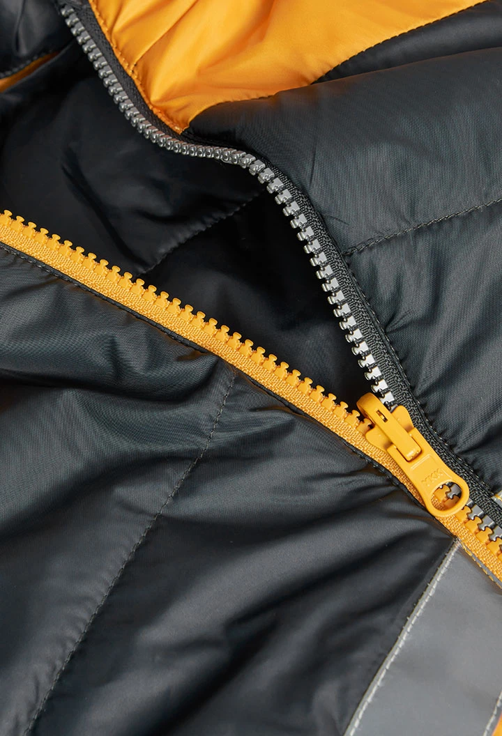 Parka reversibile per bambino in giallo