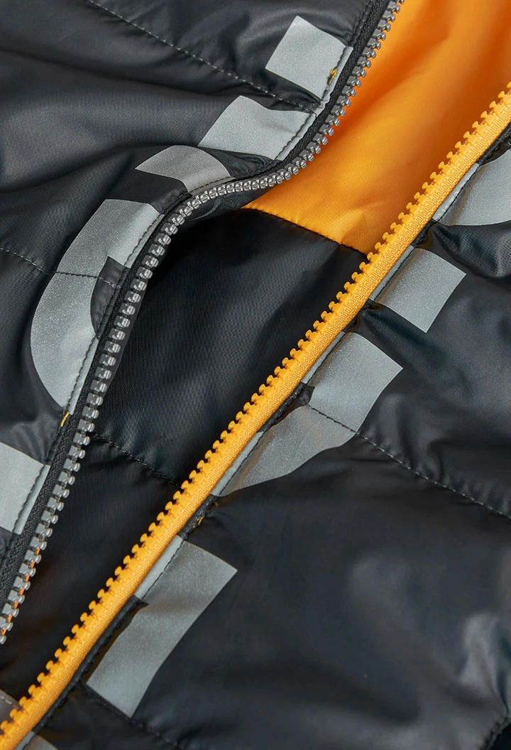 Parka reversibile per bambino in giallo