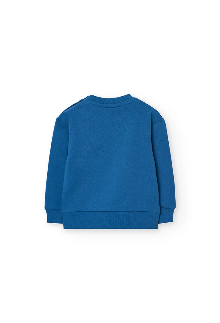 Terry sweatshirt for baby boy in blue colour