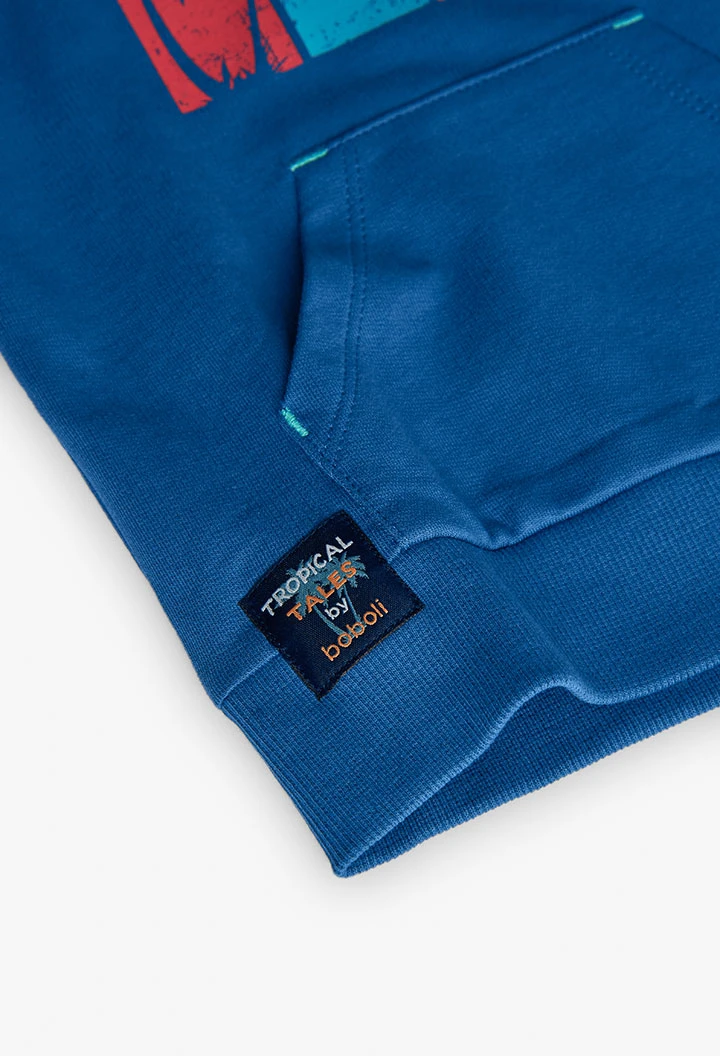 Sudadera de felpa para bebé niño en color azul