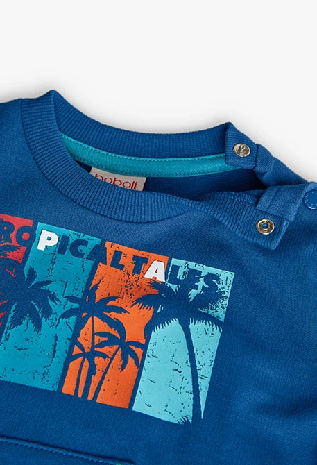 Felpa per bambino in colore blu