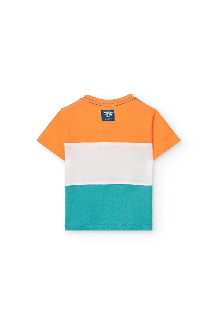 Maglietta in maglia per neonato color arancione