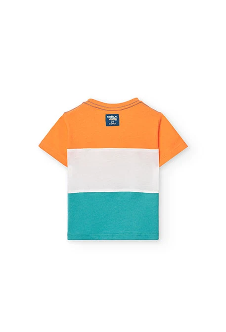 Strick-T-Shirt für Baby Jungen in Orange