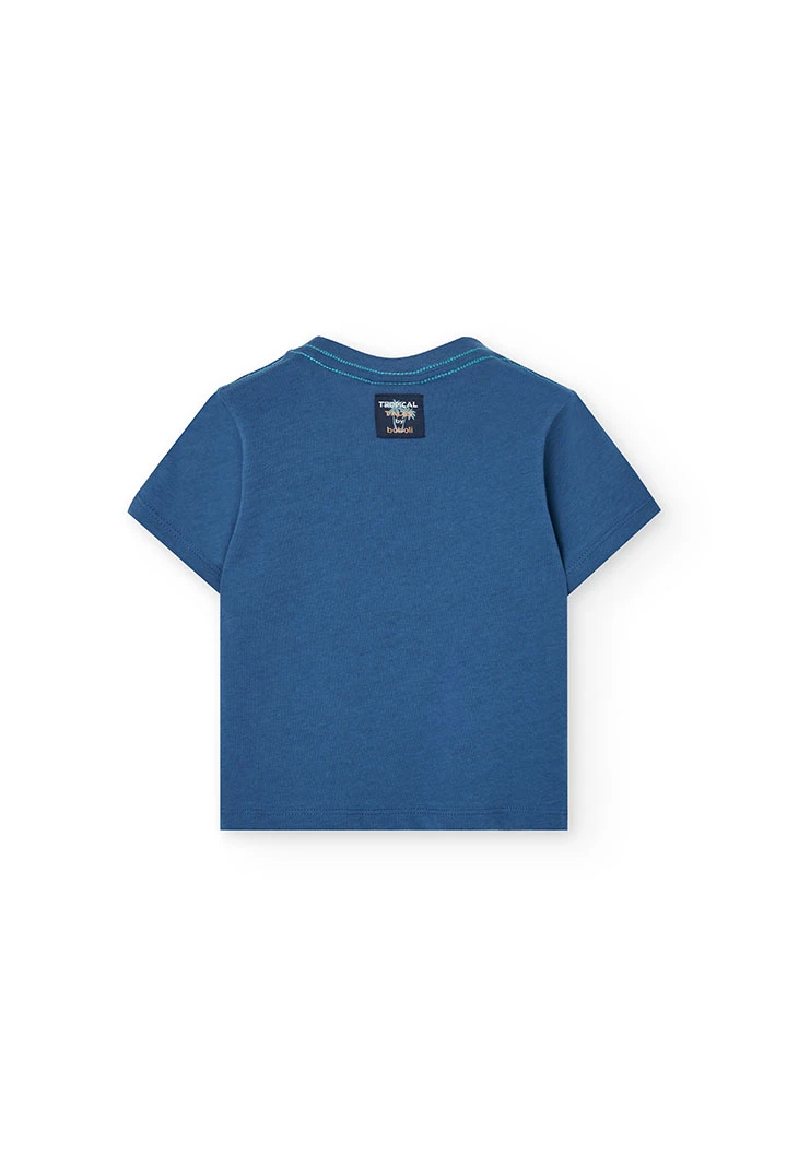 Baby boy knit t-shirt in blue