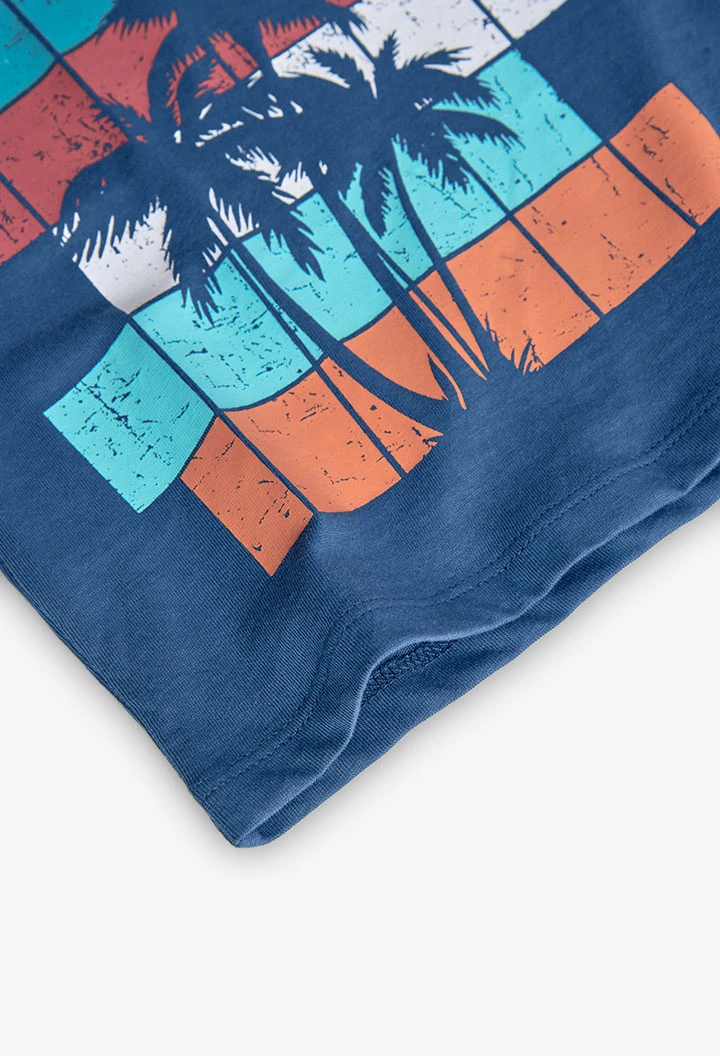 Baby boy knit t-shirt in blue