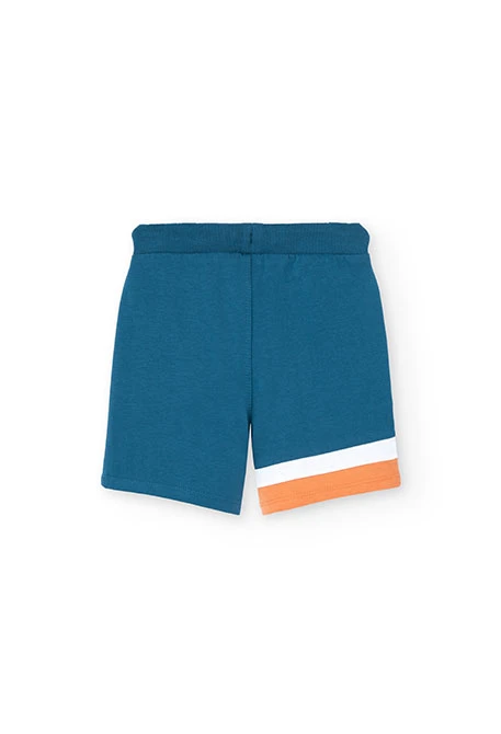 Gestrickte Bermuda-Shorts für Babyjungen in Blau