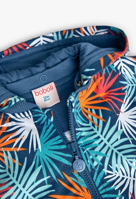 Chaqueta de felpa para bebé con estampado