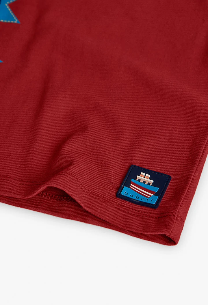 Granate Jungenstrickshirt