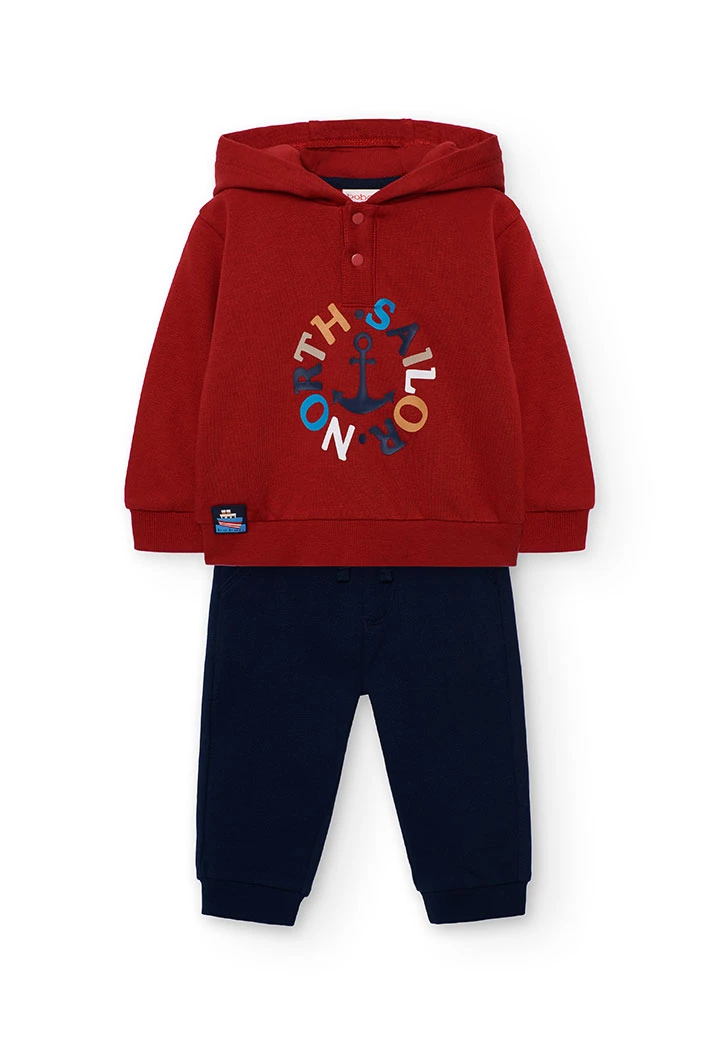 Burgundy knit boy´s set