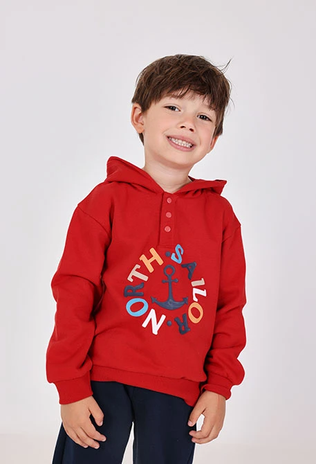 Conjunto menino de malha granada