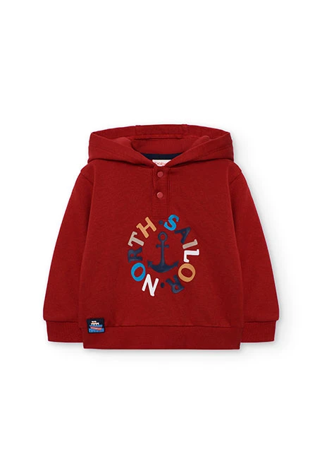 Conjunto menino de malha granada