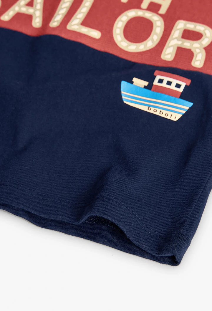 Marineblaues Jungen-T-Shirt