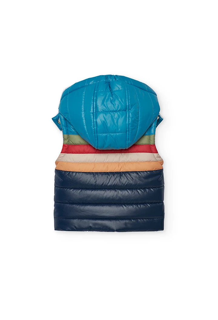 Gilet garçon en tissu technique bleu marine