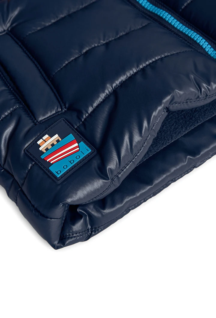Navy blue technical knit boy´s vest