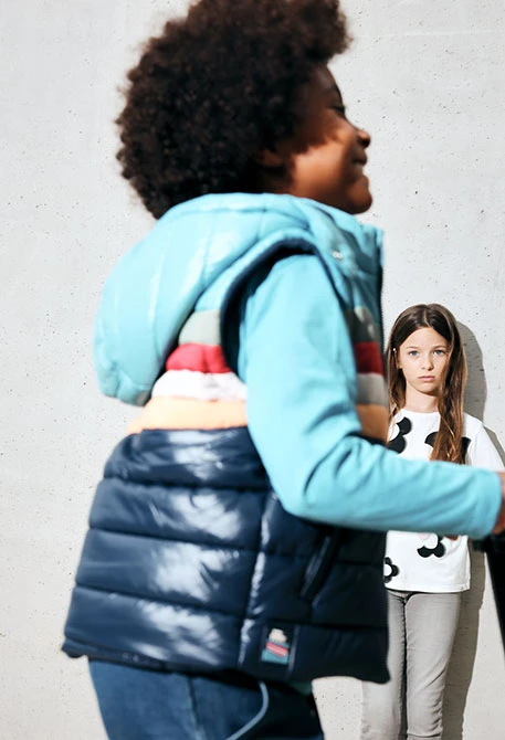 Navy blue technical knit boy´s vest