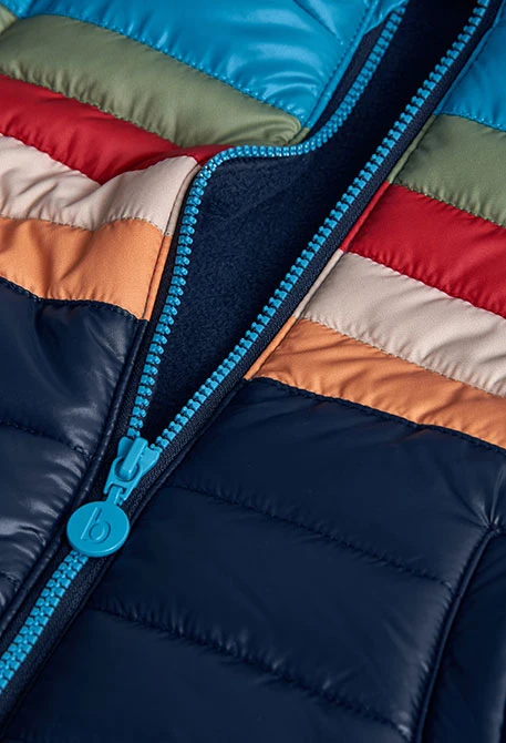 Gilet bambino tessuto tecnico blu navy