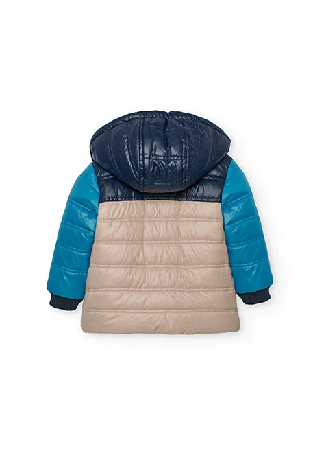 Parka nen teixit tècnic reversible estampat