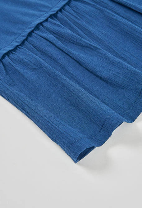 Samarreta nena màniga llarga cotó blau marí