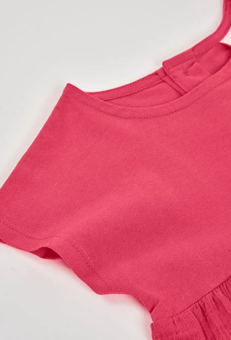 Camiseta niña algodón de fresa