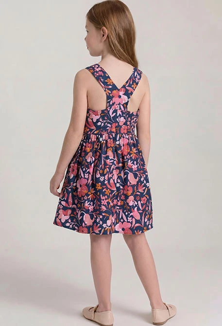 Robe de fleurs rose