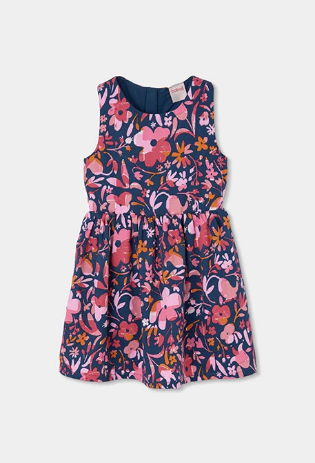 Pink dress with flowers