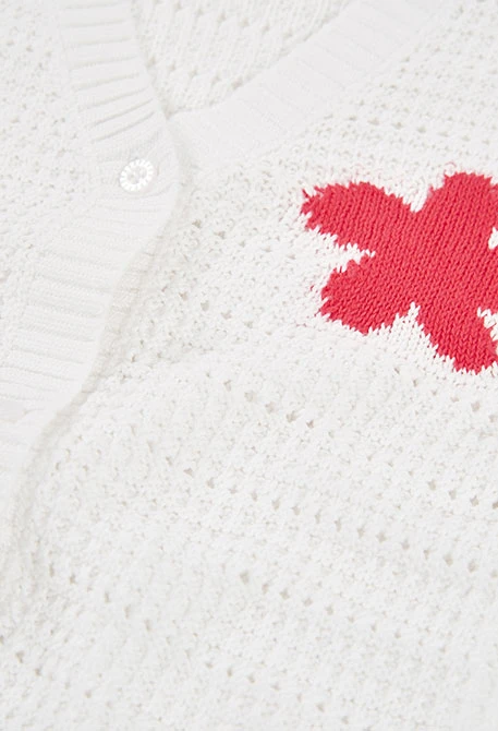 Giacca bambina maglia bianca