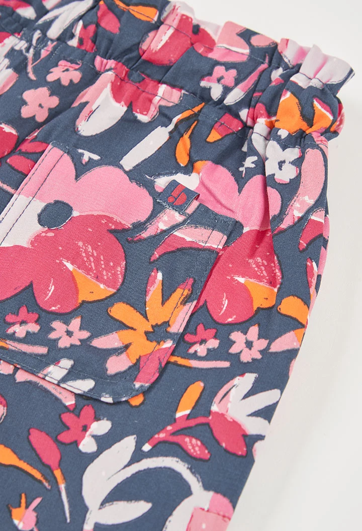 Shorts con estampado flores