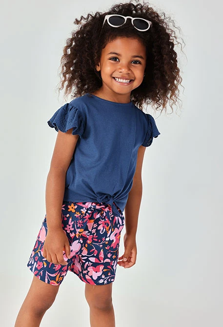 Shorts amb estampat de flors