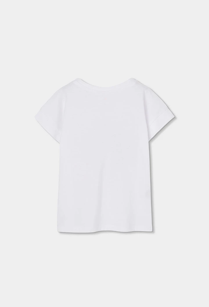 Girls’ cotton T-shirt with print