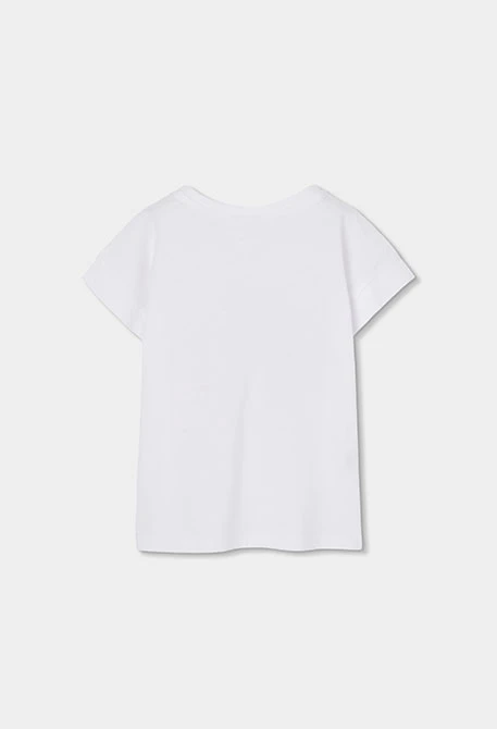 T-shirt in cotone da bambina con stampa